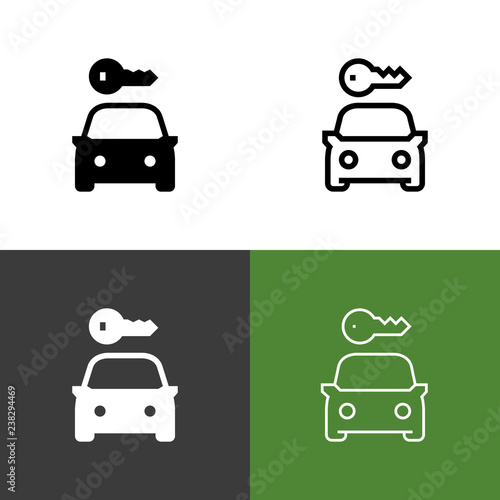 Car Rental Icon Set