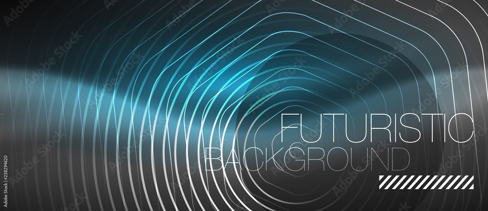 Black and glowing color lines neon design, magin techno template background Black and glowing color lines neon design, magin techno template background