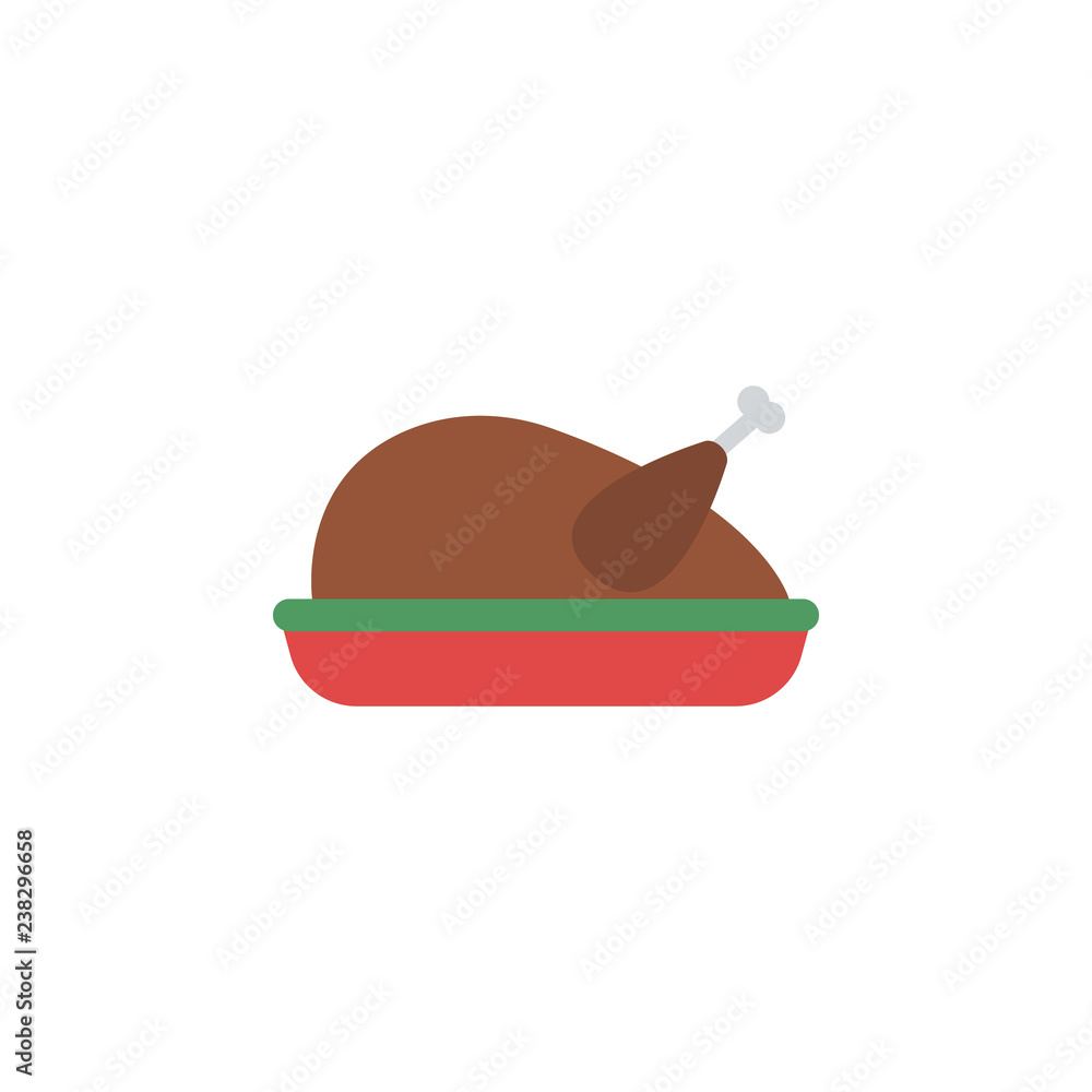 Christmas turkey 2 colored line icon. Simple hand drawn color element illustration. Christmas turkey outline symbol design from Christmas set Christmas turkey 2 colored line icon. Simple hand drawn color element illustration. Christmas turkey outline symbol design from Christmas set