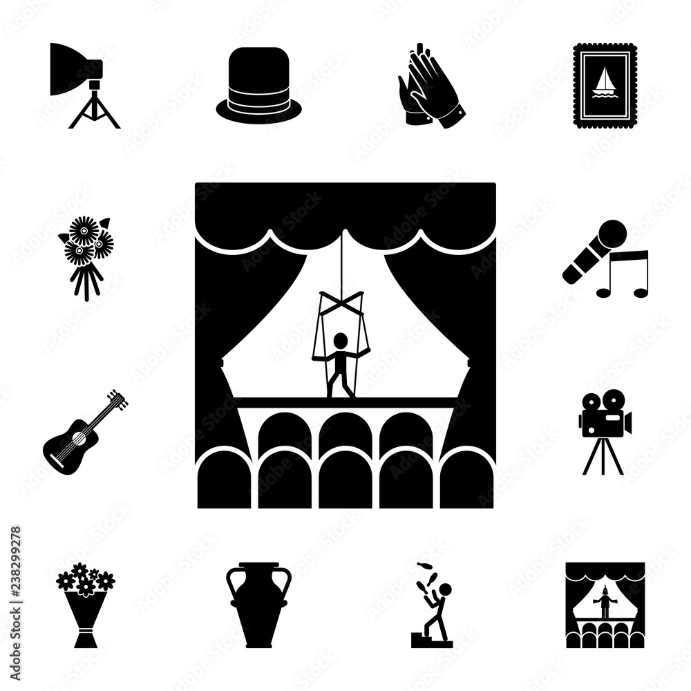 puppet theater icon. Detailed set of theater icons. Premium graphic design. One of the collection icons for websites, web design, mobile app