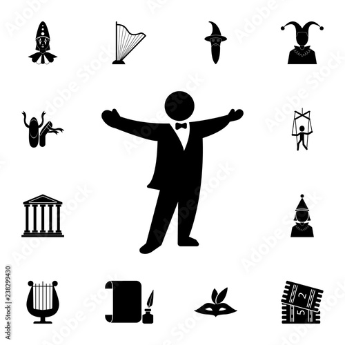 Opera singer icon. Detailed set of theater icons. Premium graphic design. One of the collection icons for websites, web design, mobile app