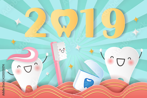 happy new year with teeth