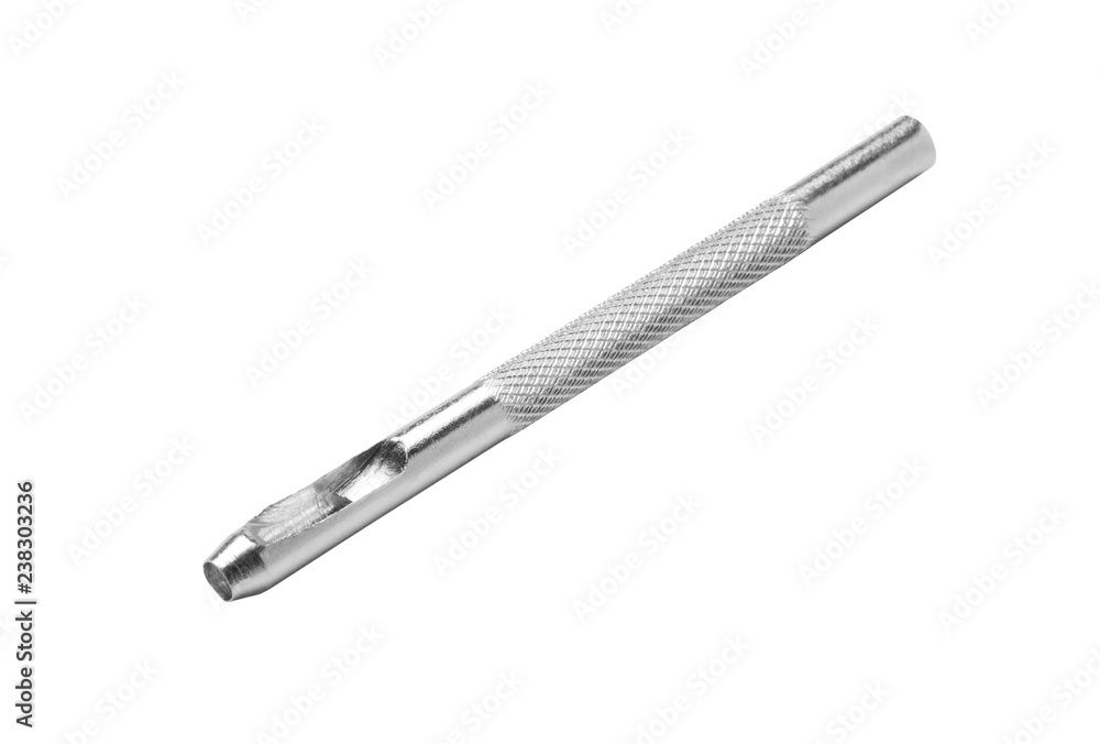 Metal hollow punch isolated on white background Metal hollow punch isolated on white background