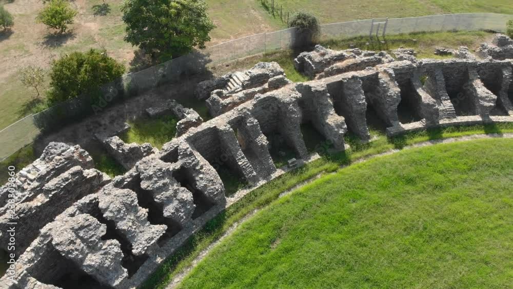 Abandoned ruins of a Roman amphitheater Abandoned ruins of a Roman amphitheater