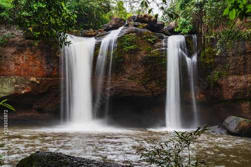 Haew Suwat Waterfall in Khao Yai Park  Thailand