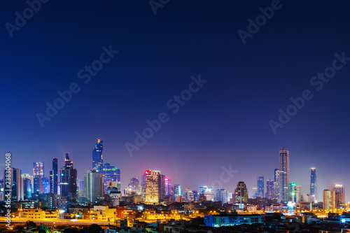 building with sky at night in Bangkok, Thailand © geargodz