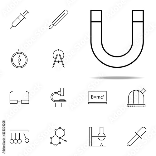 magnet icon. Scientifics study icons universal set for web and mobile