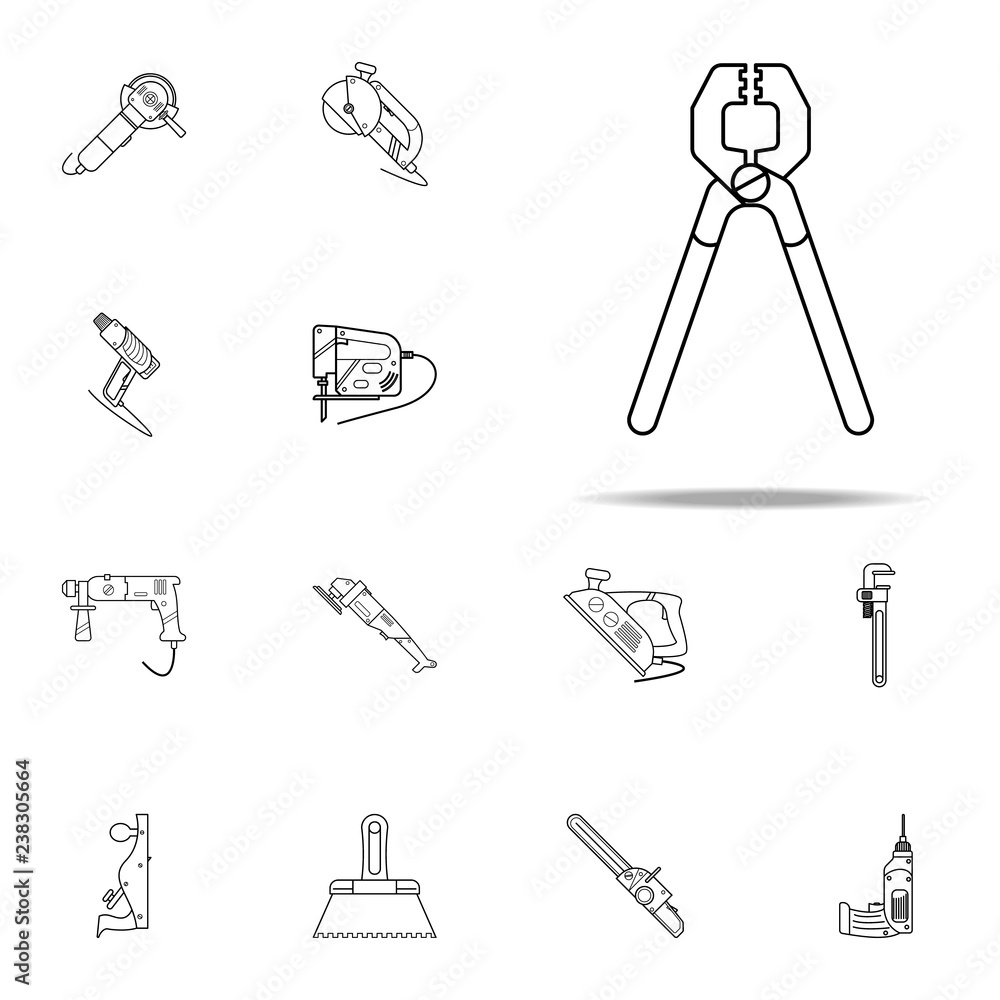 Obraz premium nippers icon. Home repair tool icons universal set for web and mobile