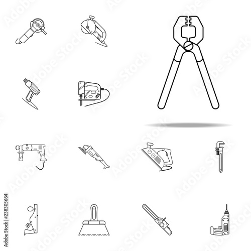nippers icon. Home repair tool icons universal set for web and mobile
