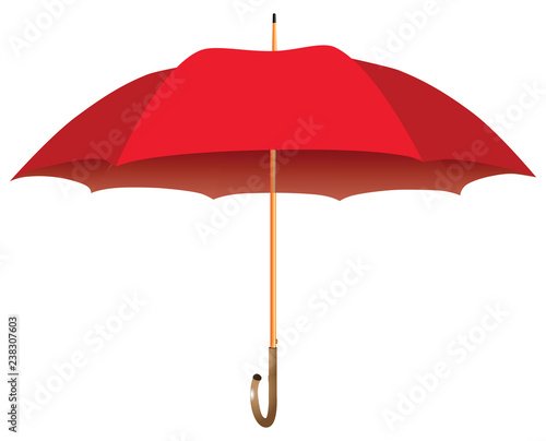 Red big umbrella