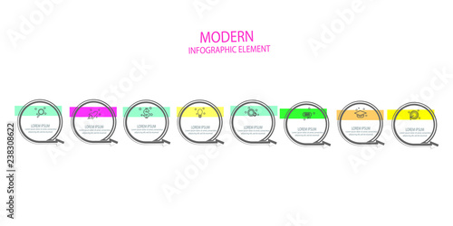 circle arrow infographic template element design vector