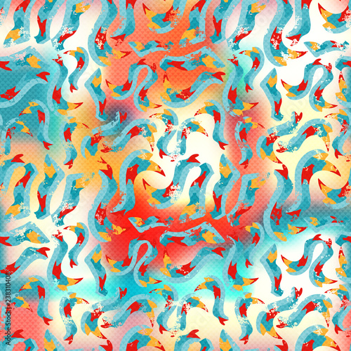 Abstract color background illustration seamless pattern