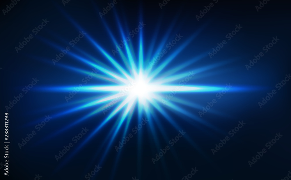 Star burst, light rays effect blue concept abstract background vector illustration Star burst, light rays effect blue concept abstract background vector illustration