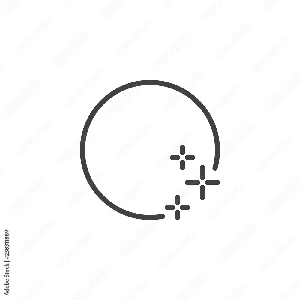 Full moon and stars outline icon. linear style sign for mobile concept and web design. Night moon simple line vector icon. Symbol, logo illustration. Pixel perfect vector graphics Full moon and stars outline icon. linear style sign for mobile concept and web design. Night moon simple line vector icon. Symbol, logo illustration. Pixel perfect vector graphics