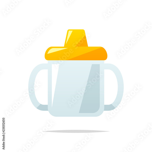 Baby sippy cup vector isolated