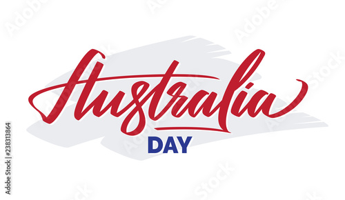 Australia day typography, lettering.