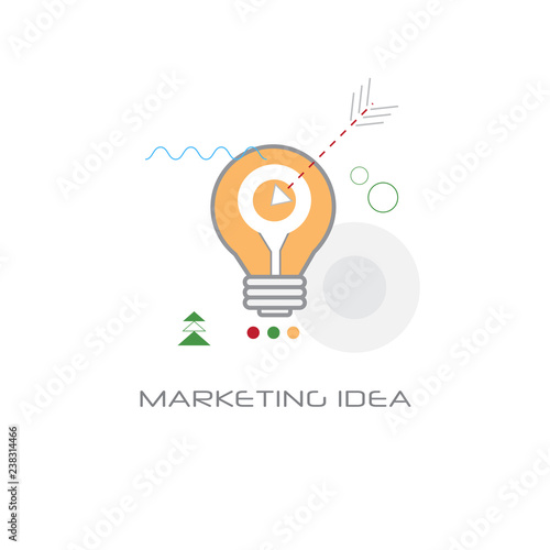 light lamp icon new creative business marketing idea concept line style isolated