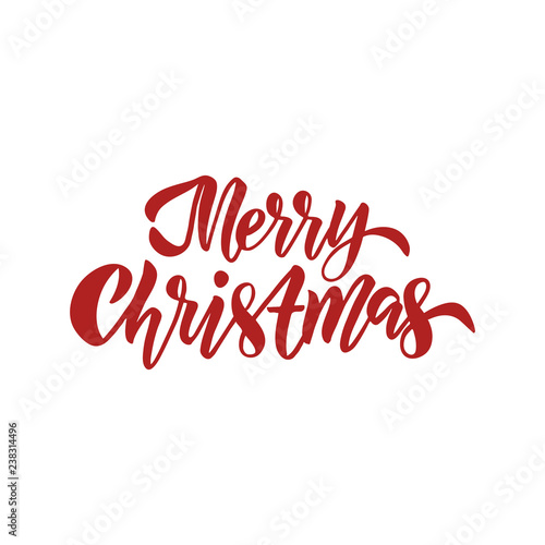 Merry Christmas hand drawn lettering