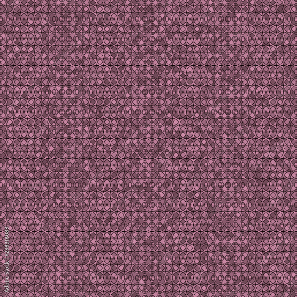 Burgundy background, mosaic. Circles. Abstraction.