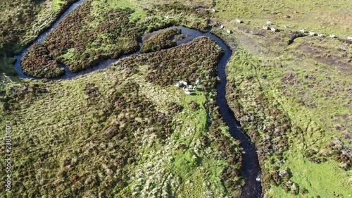 Flying over the River Rha between Staffin and Uig on the Isle of Skye , Scotland photo