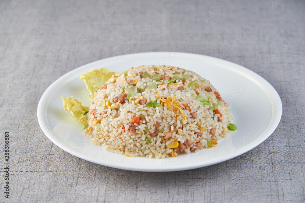 A dish of fried rice A dish of fried rice
