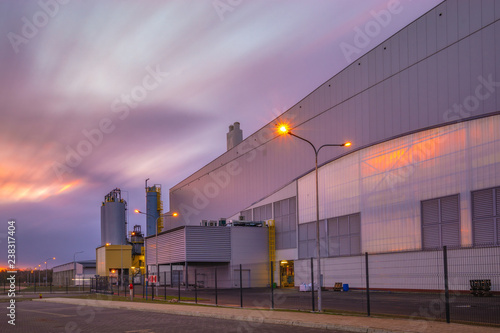 Papier peint building of a modern waste incineration plant, an environment-friendly incinerat