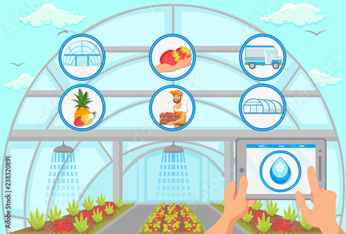 Irrigation System Concept. Vector Illustration.