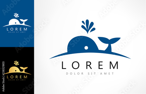 whale logo vector