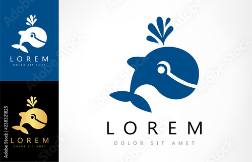 whale logo vector