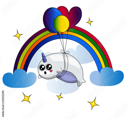 seal flyuing an balls