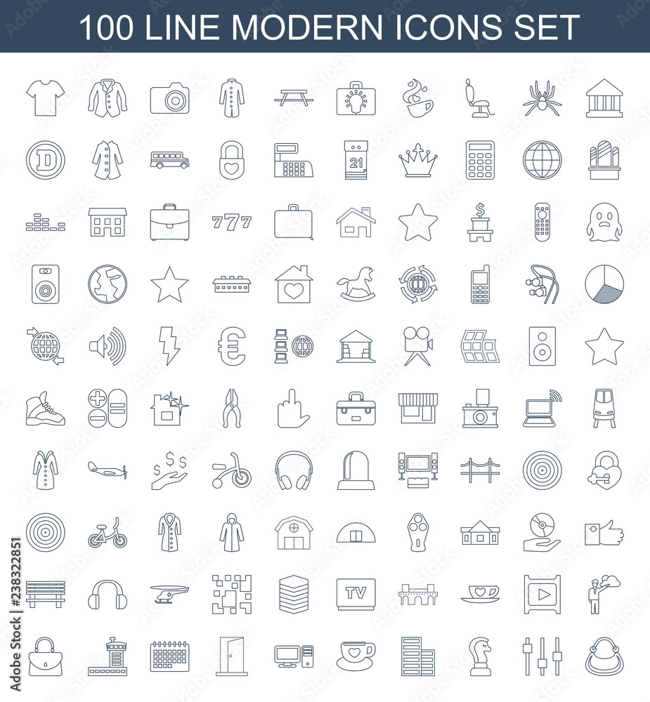 100 modern icons