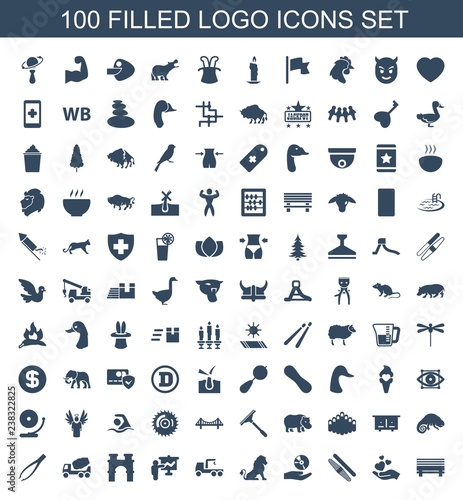100 logo icons