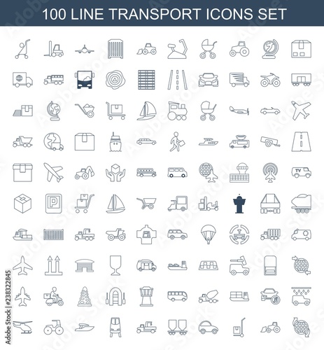 100 transport icons