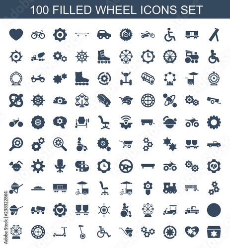 100 wheel icons