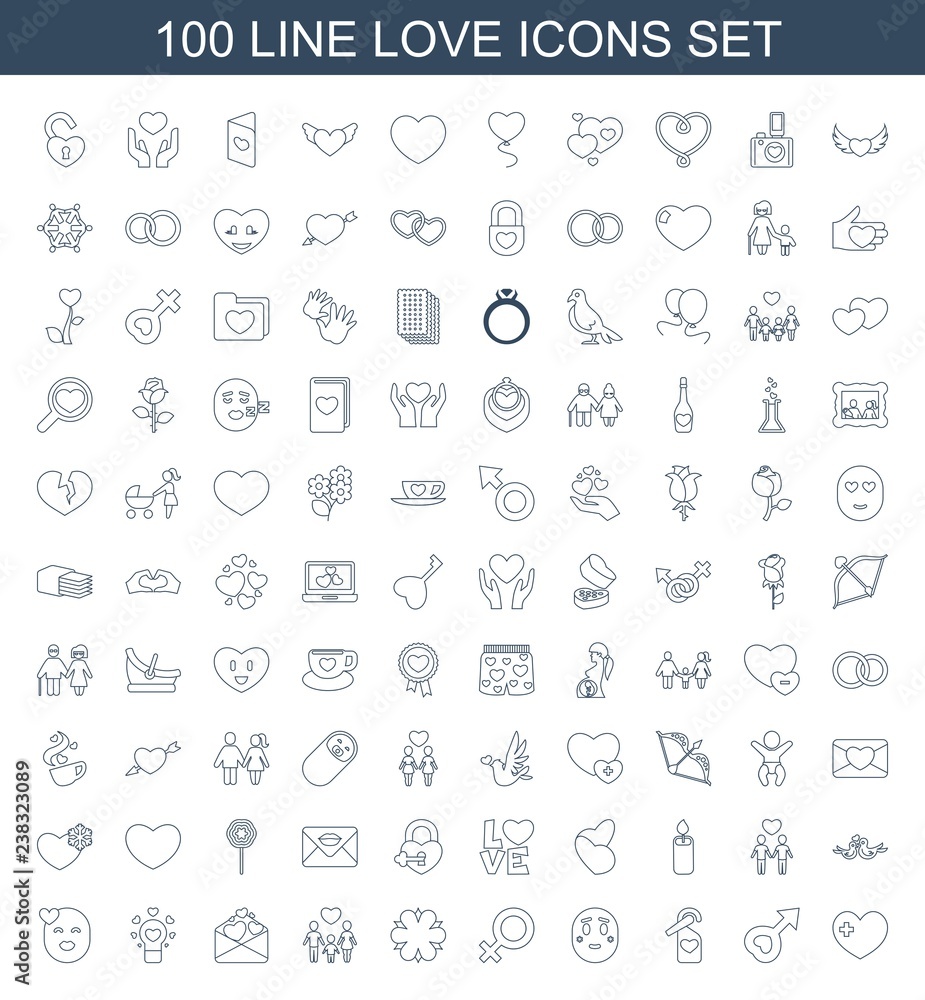 100 love icons 100 love icons