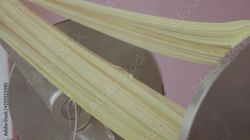 Making salt water taffy in small candy shop.