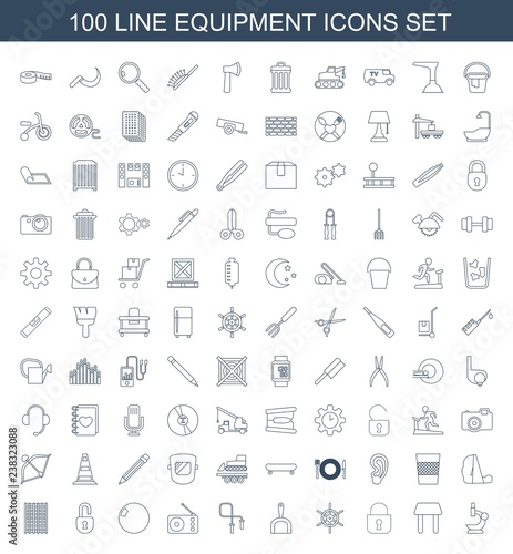 100 equipment icons
