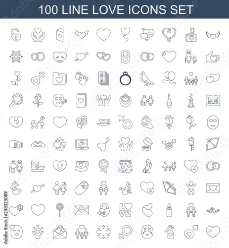 100 love icons