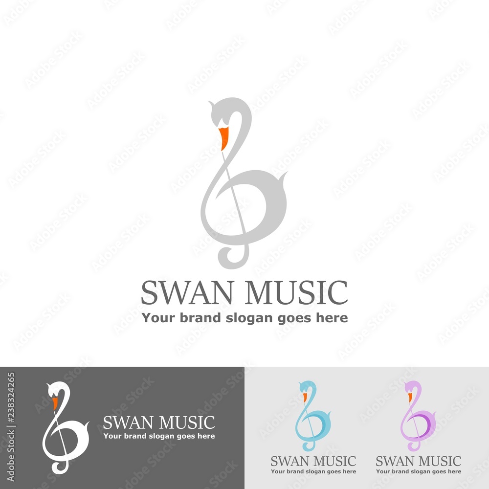 Obraz premium Swan music orchestra