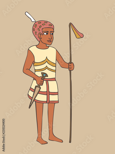 ancient egyptian war commander cartoon