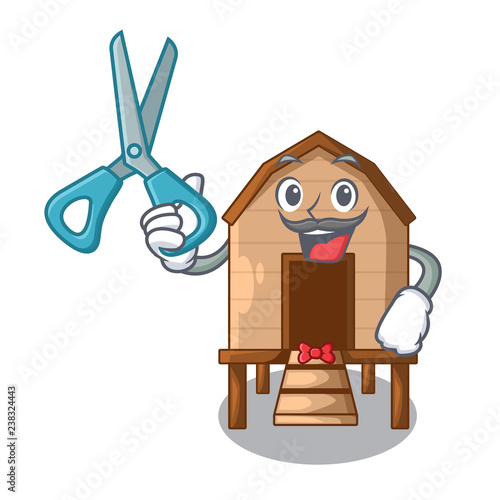 Barber cartoon chicken the in coop shape