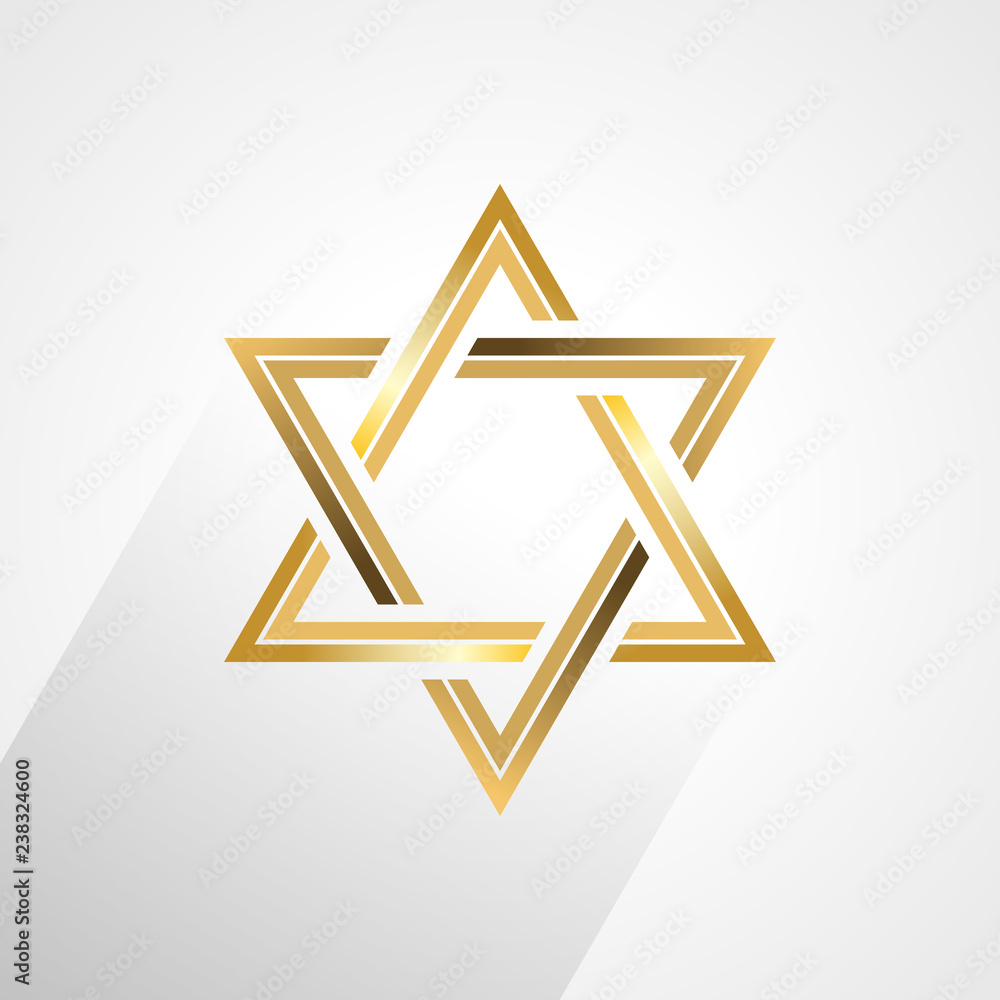 David star isolated vector illustration on white David star isolated vector illustration on white