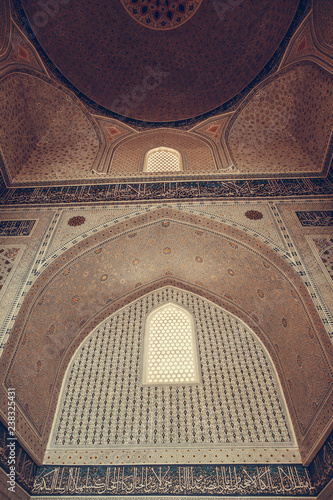 Madrasa entrance in Uzbekistan photo