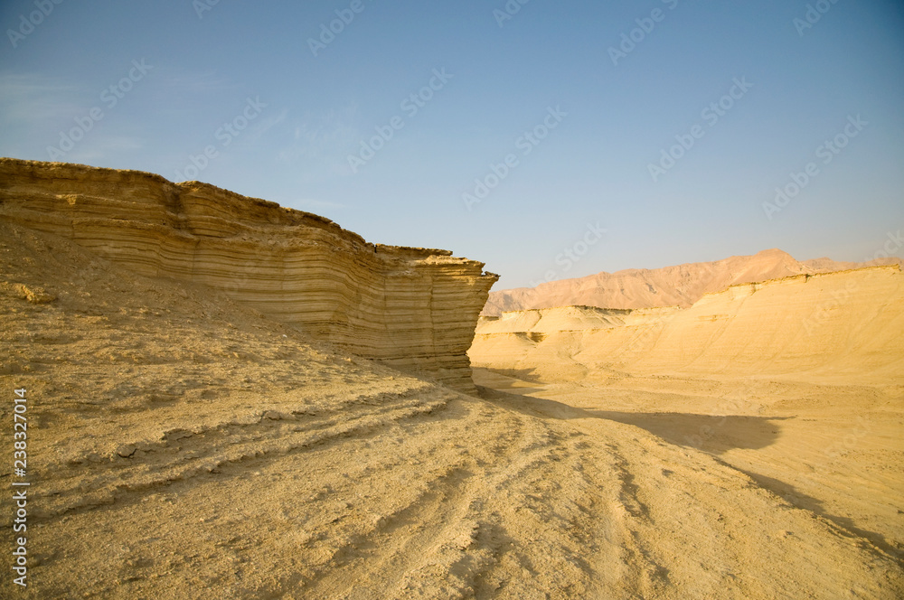Geology layers in Dead sea area