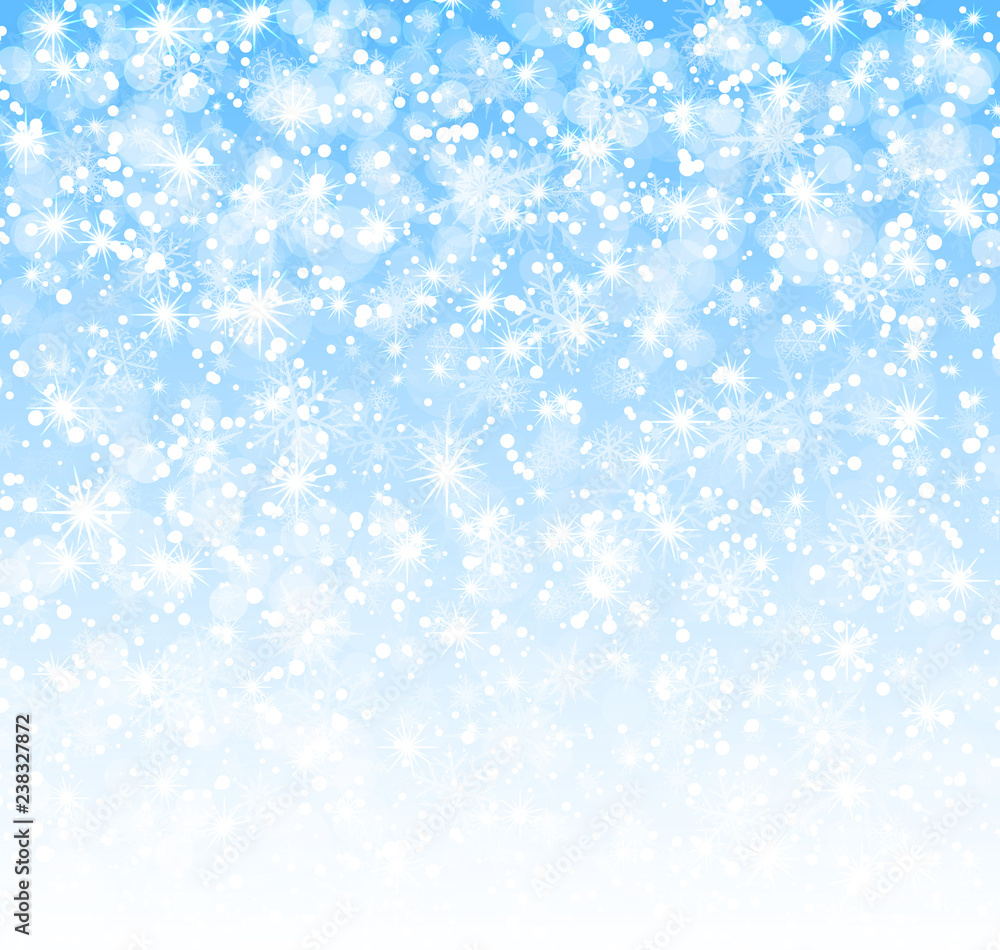 Winter background with snowflakes vector