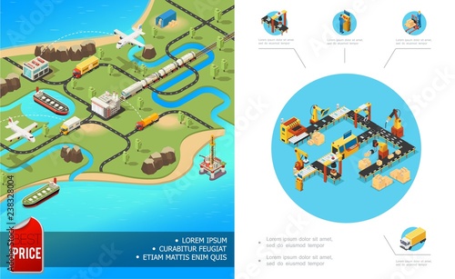 Isometric Global Logistics Composition
