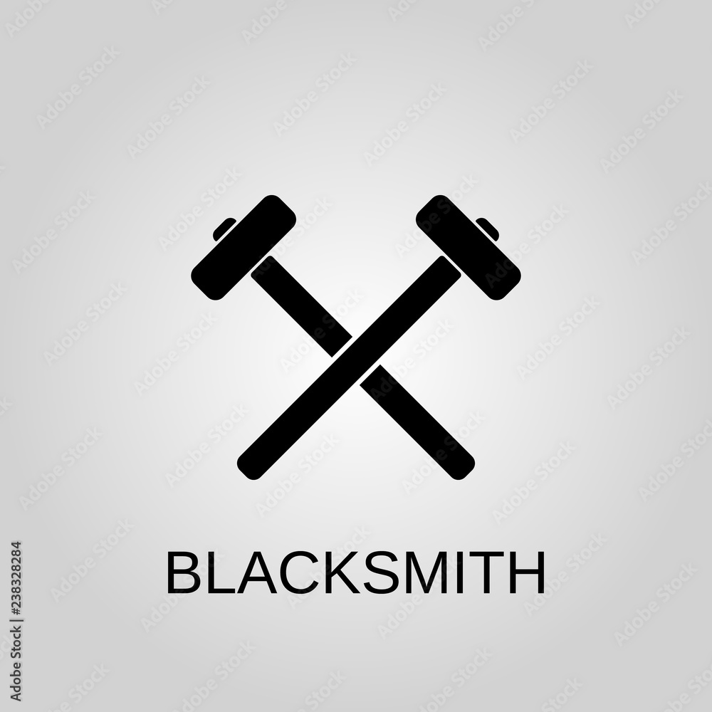Blacksmith icon. Blacksmith concept symbol design. Stock - Vector illustration can be used for web. Blacksmith icon. Blacksmith concept symbol design. Stock - Vector illustration can be used for web.