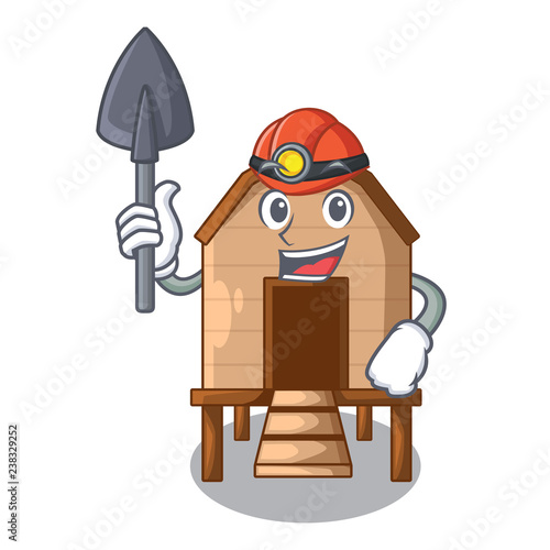 Miner chicken in a on charater coop