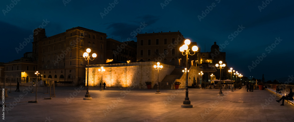 Bastione st. Remy Wonderful view on Cagliari Casteddu city in Sud sardinia, Italy