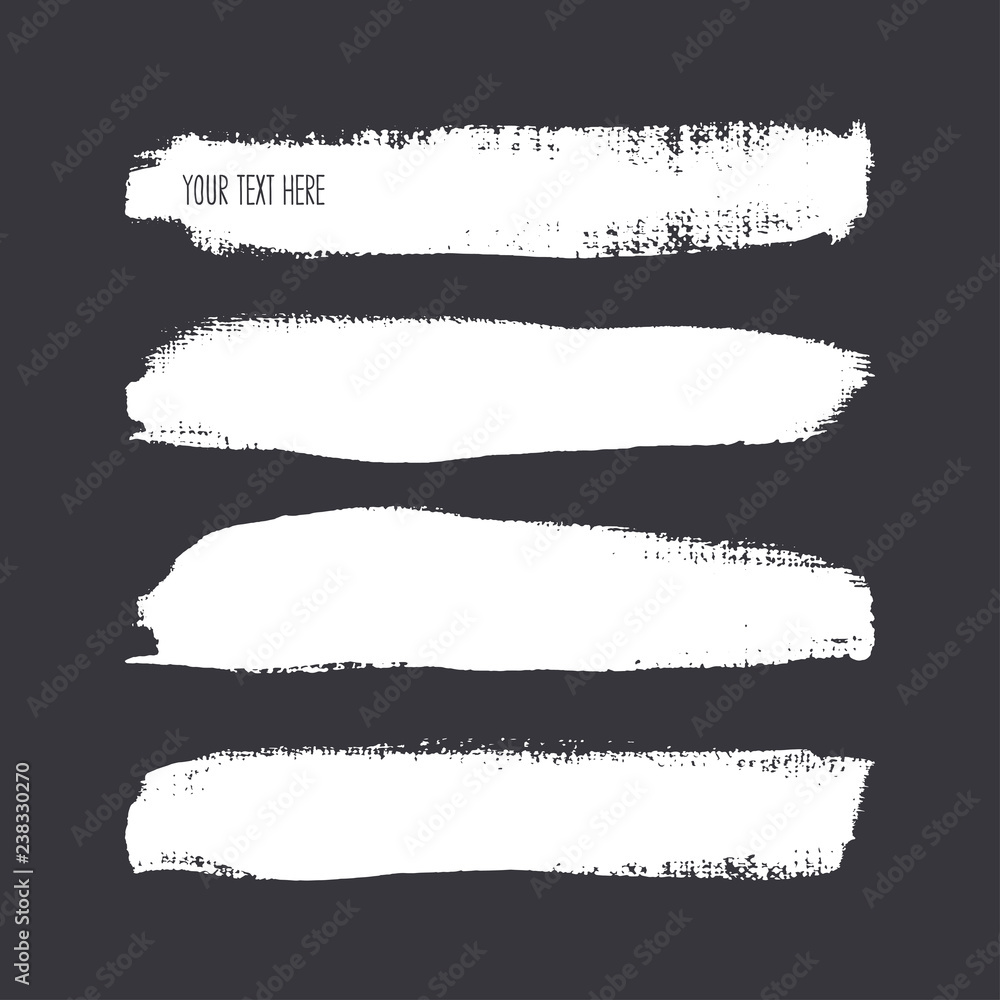 Set of brush strokes Set of brush strokes